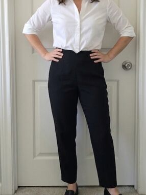 ZARA Black Tailored Pants Size M Non Functional Pockets